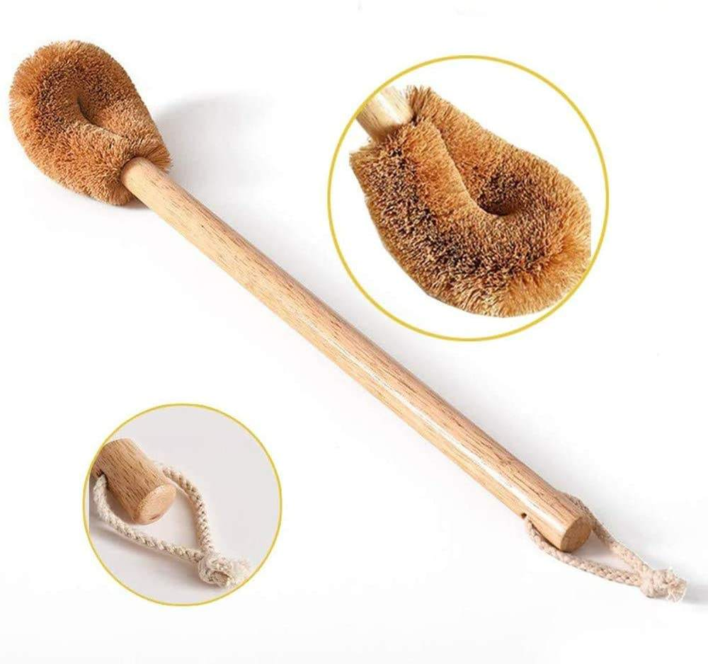 Wooden-Handled Toilet Brush for Cleaning and Washing a High-Quality Cleaning Brush.