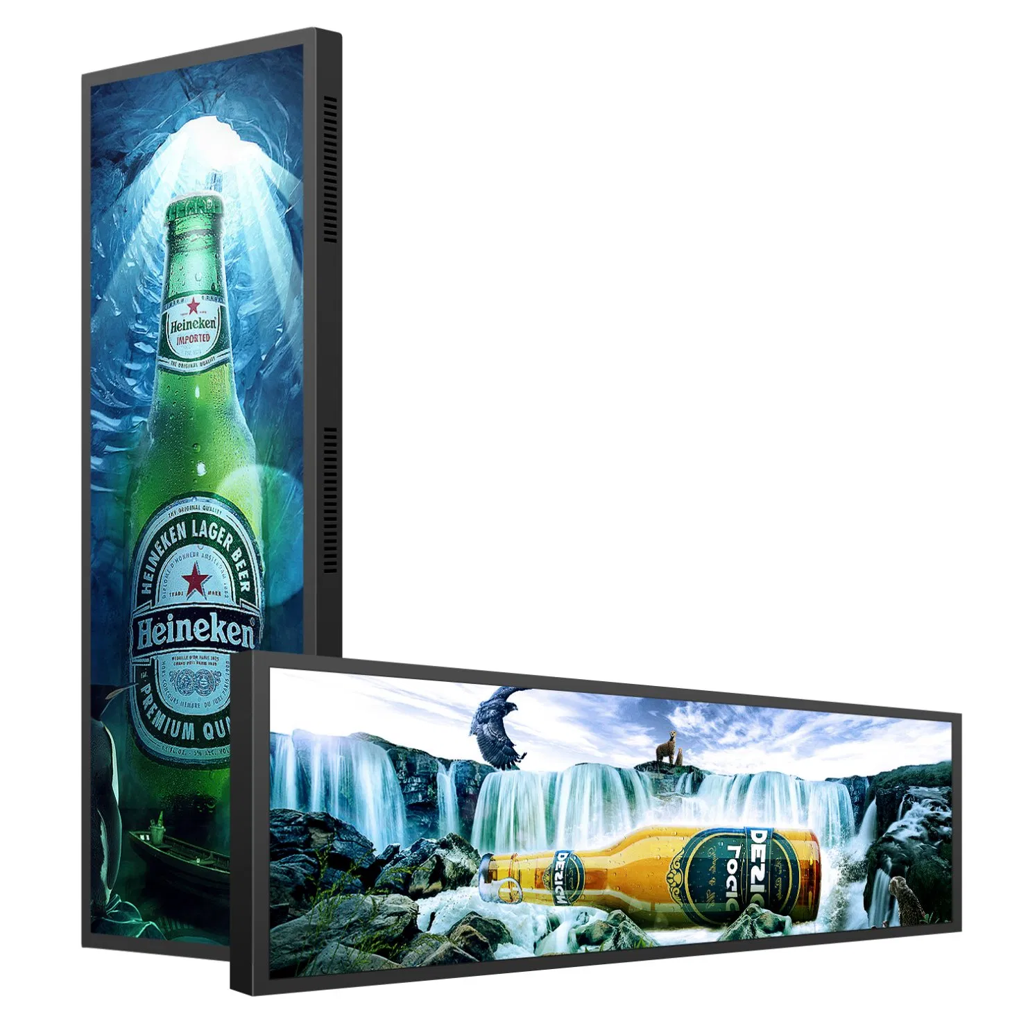 49.5 Inch Ultra Wide LCD Screen Streached Bar Digital Signage Supermarket Shelf Display