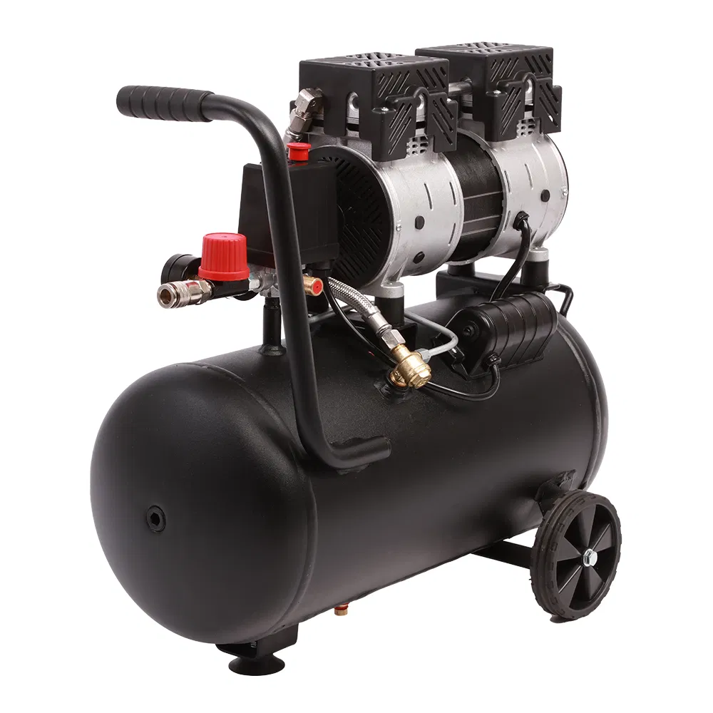 Yard Force 750W 24L Professional Air Compressor, 128L/Min & 8bar W/ Quick Couple - Dual Gauge for Tires, Nail Guns, Spray Painting - Ex Arc24
