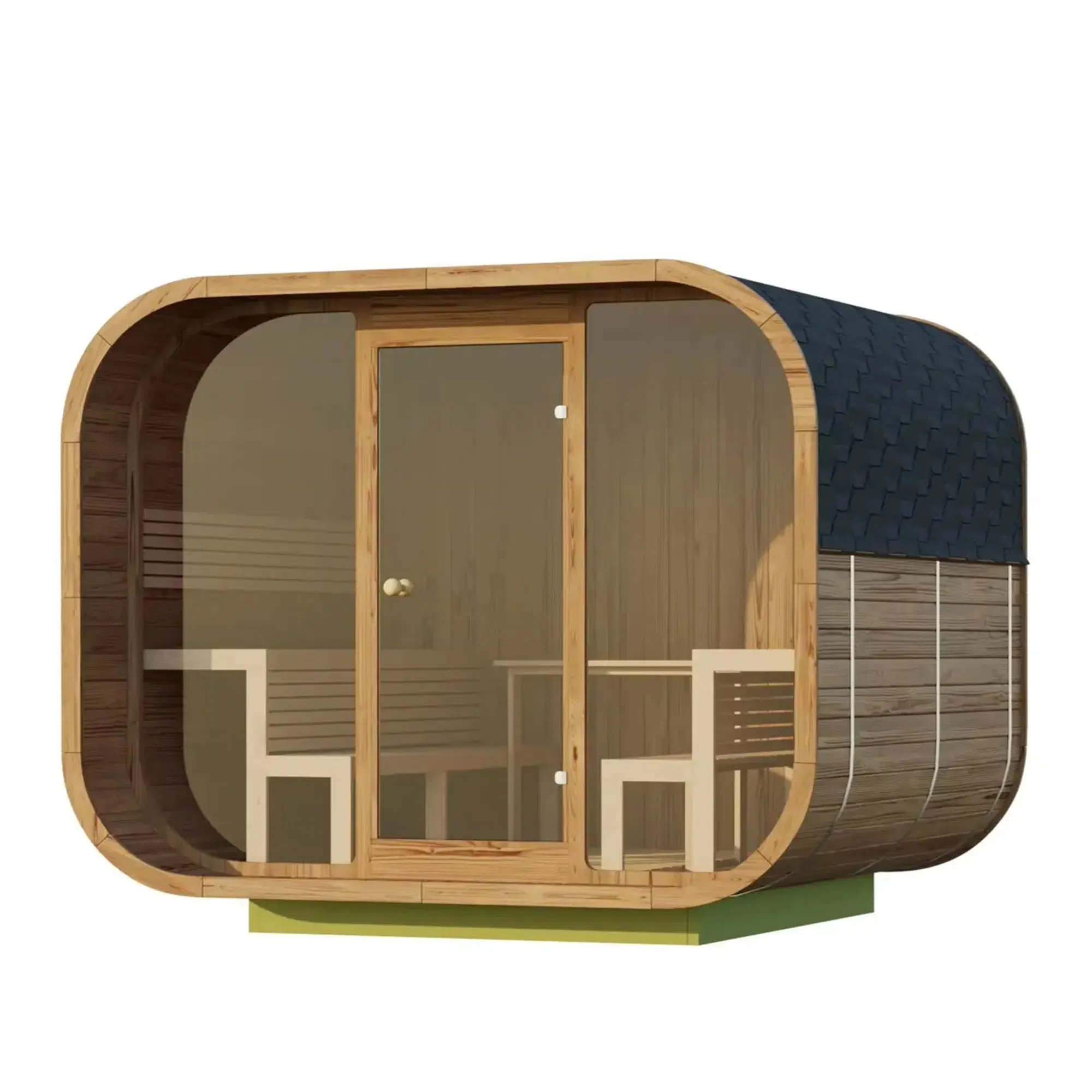 Уличная сауна из красного кедра, сухая и влажная