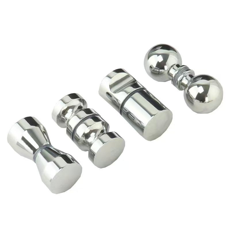 Round Shape Flush Pull Handle Glass Handle with Satin Finish