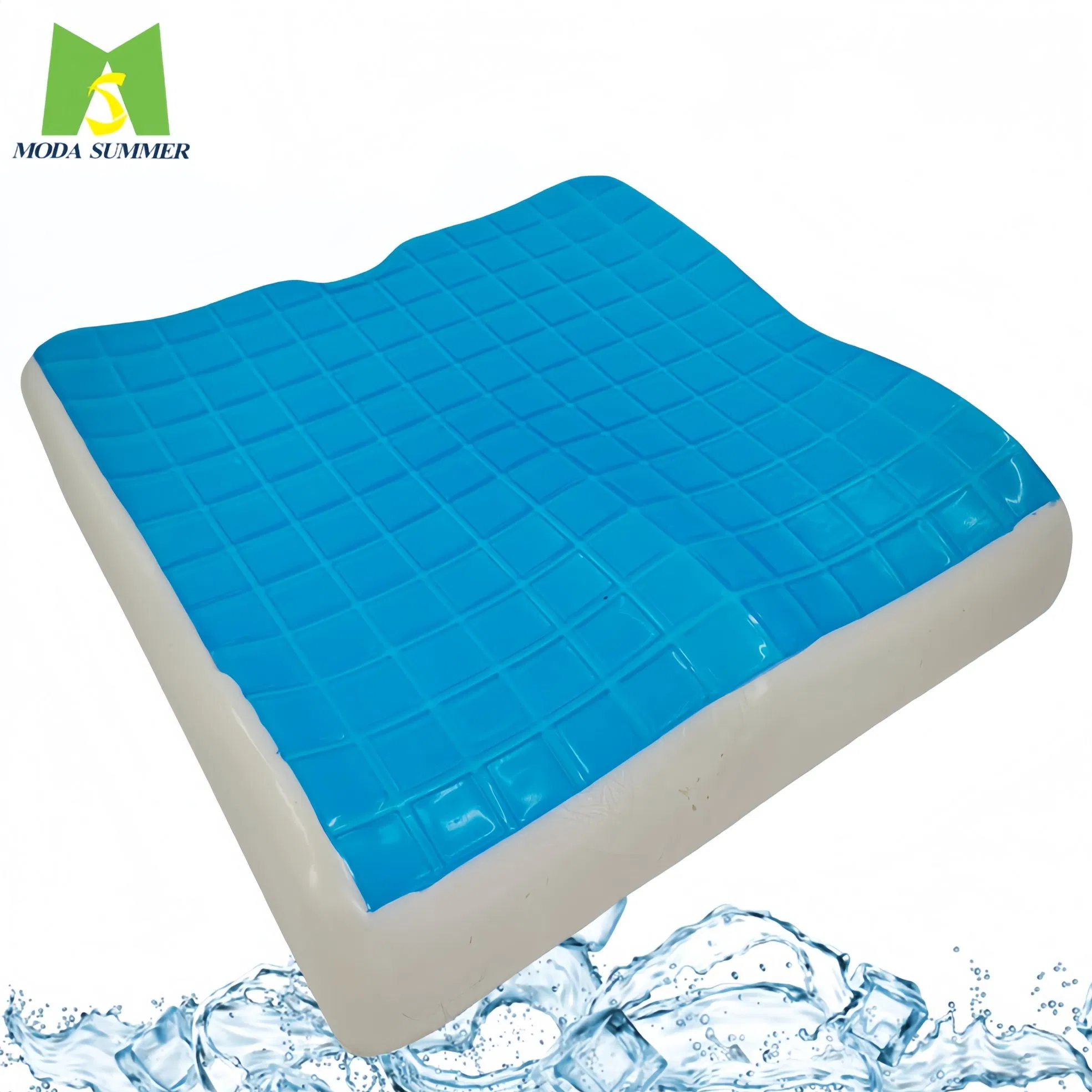 Customized Silicone Gel Pillow Coccyx Orthopedic Gel Memory Foam Cooling Elderly Wheelchair Seat Cushion