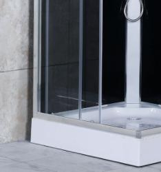 Clear Tempered Glass Aluminum Alloy Handle Shower Room with Shower Tray