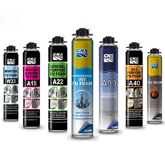 B1 Class Fire Retardant Fireproof Foam Spray PU Foam for Doors and Windows Insulation