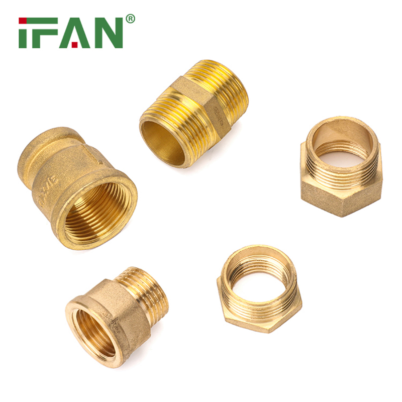 Ifan DIN 16892 Aging Resistance 1/2"-2" Yellow Bushing Brass Pipe Fitting
