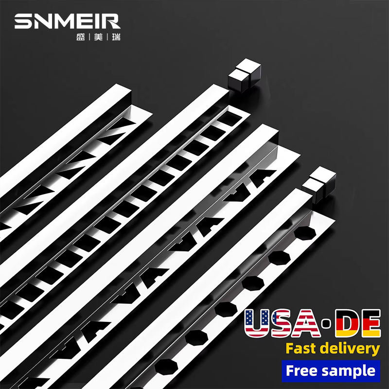 Professional Supply Stainless Steel Profile Strips Gold Steel Square Flat Strip Metal Ceiling U Trim Curved