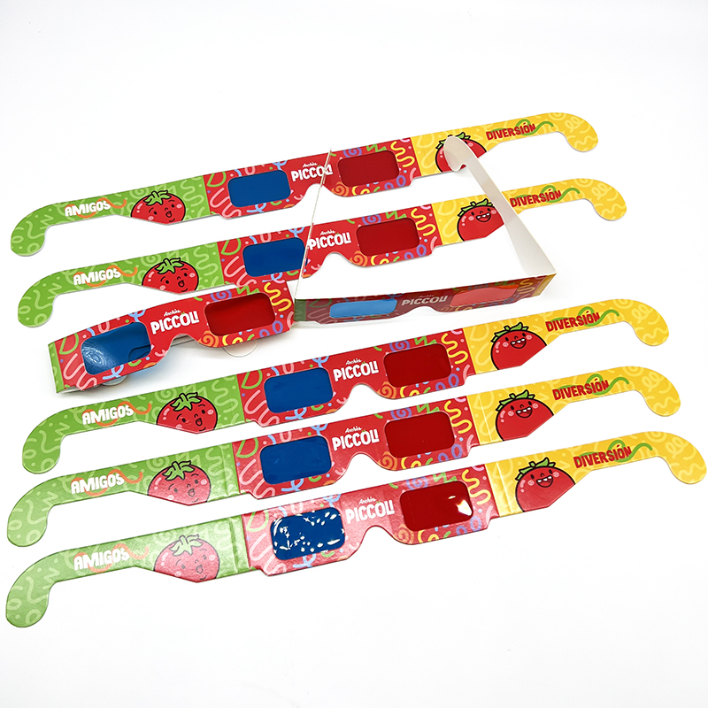 Universal Paper Anaglyph 3D Glasses Paper 3D Sunglasses View Anaglyph Red/Blue 3D Glass for Movie Video