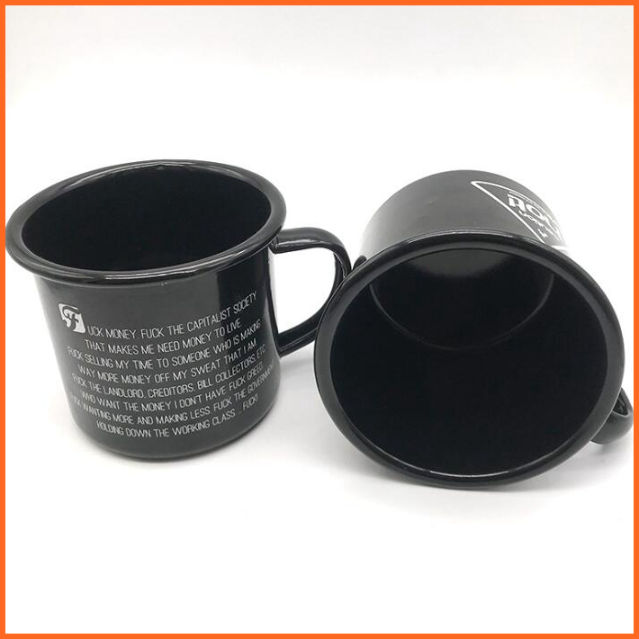 Cast Iron Metal Type Steel Enamel Camp Mug