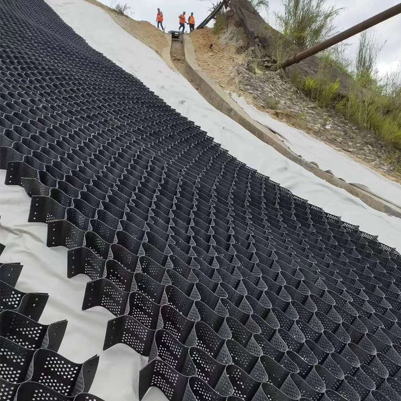 Honeycomb Black Gravel Grid HDPE Geocell Reinforcement Driveway for Road Gravel Stabilizer