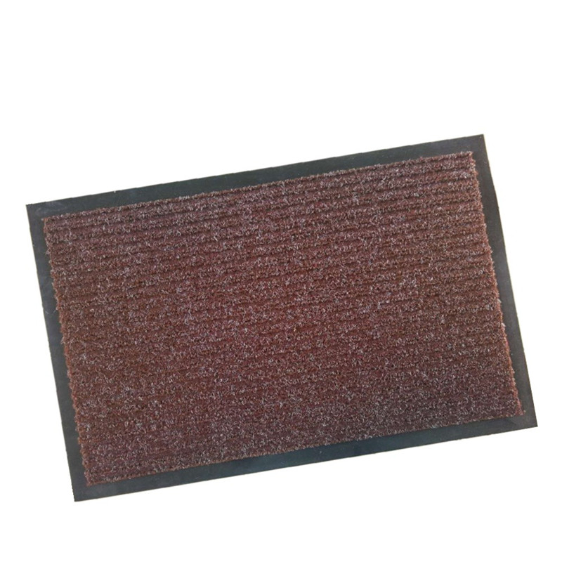 Durable Anti-Slip PVC Doormat Double Striped Entrance Door Floor Mat for Kitchen 40*60cm