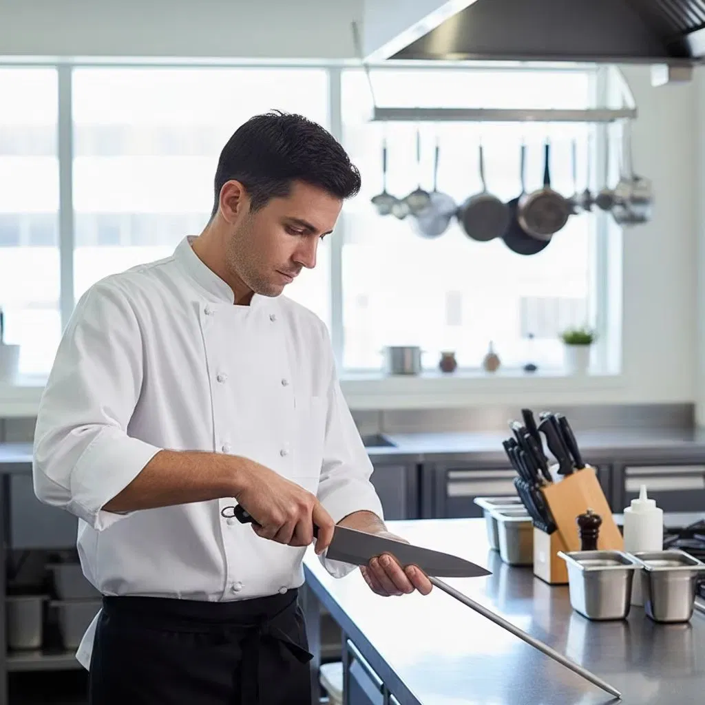 Factory Direct 10'' Knife Sharpener Rod Carbon Steel Black Knife Sharpening Steel with Hanging Hook