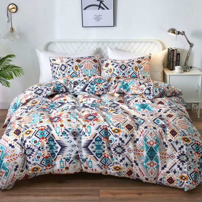 Hot Sale Printed Attractive Luxury Thick Poly Microfiber for Adult 5piece Quilt Bedding Comforter Set