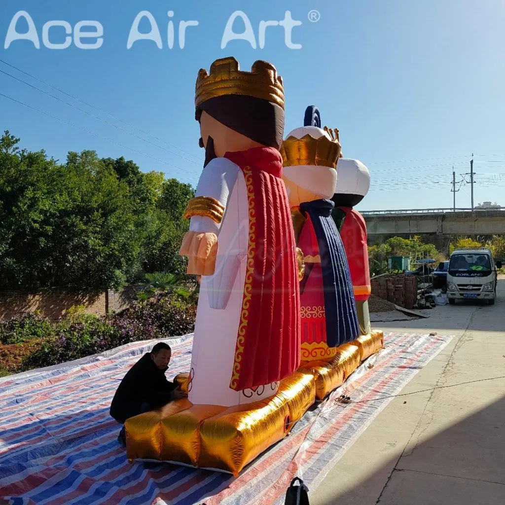 Giant Advertising Inflatable Three Wise Men for Christmas Decoration Airblown Kings Figure Character Model Balloon