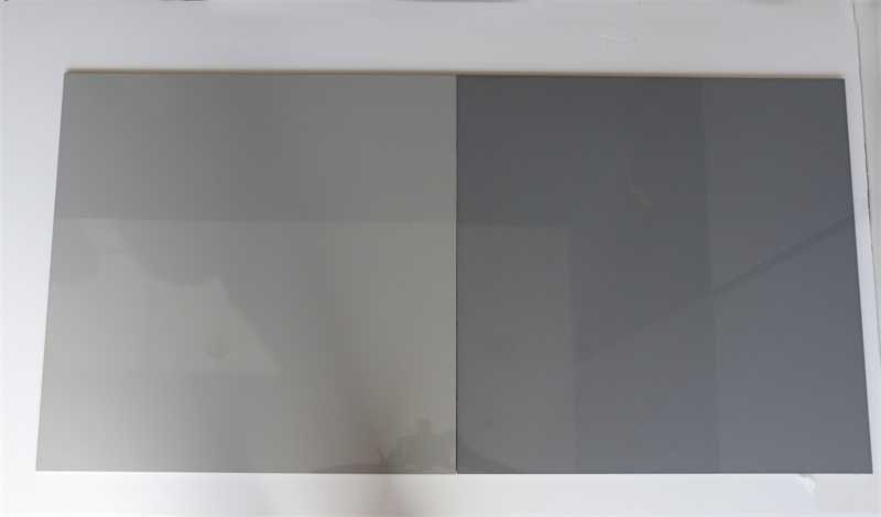 600X600 mm Pure Dark Grey Color Double Charge Polished Floor Tiles