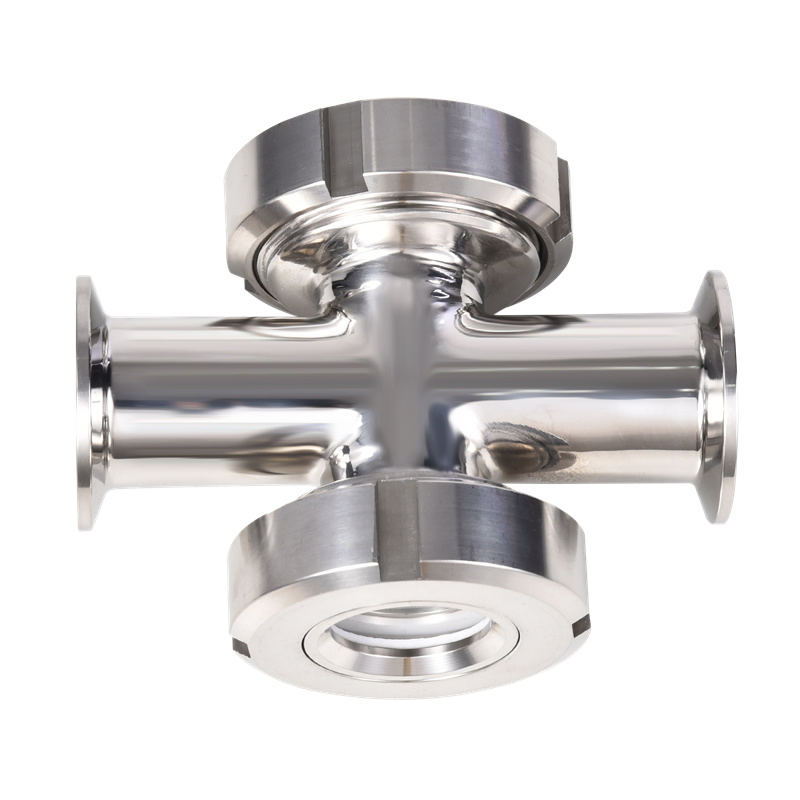 Sanitary Stainless Steel SS304 SS316 Cross Tube Type Sight Glass