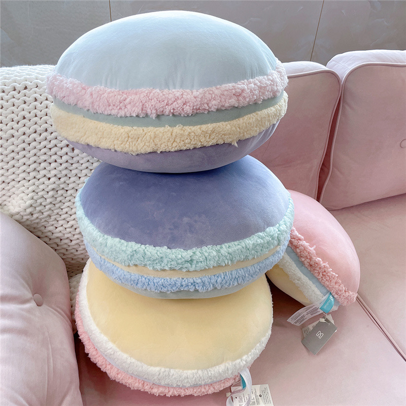 Macaroon Cookie Shape Cushion Hugging Pillow Sofa Bed Room Decorative Throw Pillow