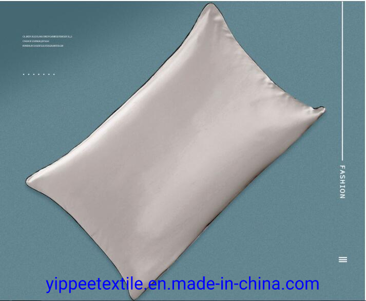 Piping Edge Silk Pillowcase Pillow Sham Pure Silk Pillow Cover