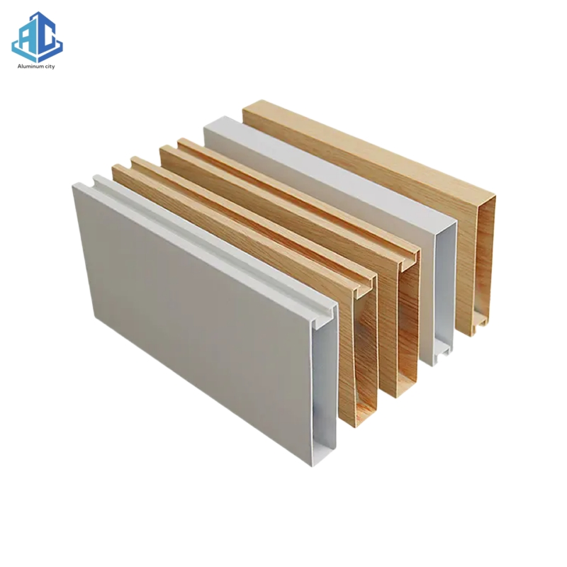 Low Price Aluminum Wooden Grain Linear Baffle Ceiling Decorative Metal Aluminum Strip Ceiling Tiles