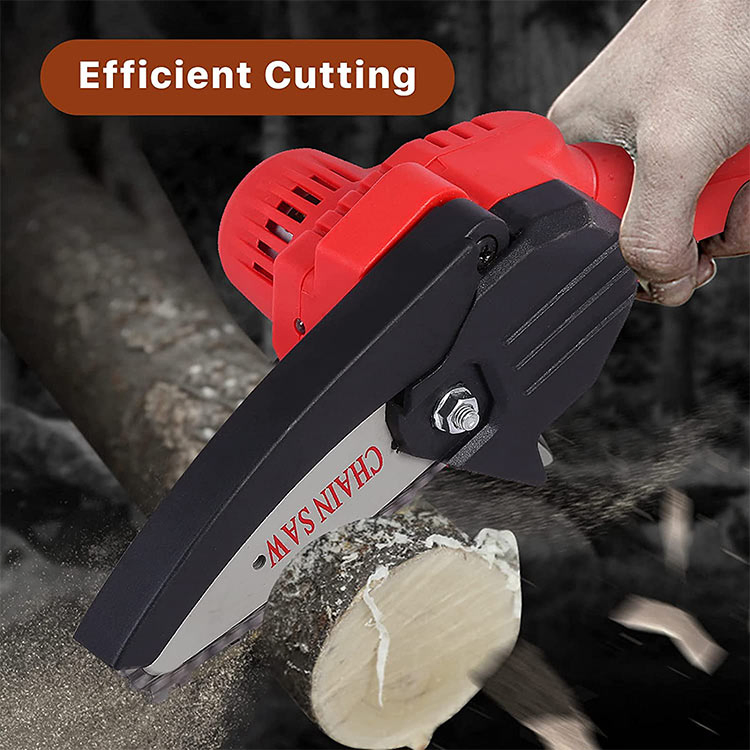 4 Inch Mini Chain Saw Lightweight Cordless Mini Chain Saw Rechargeble Electric Chainsaw
