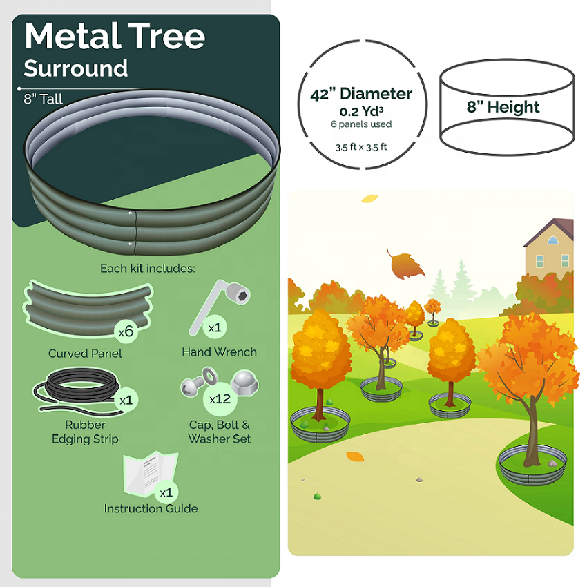 Грядка оцинкованная модульная 20 см для огорода