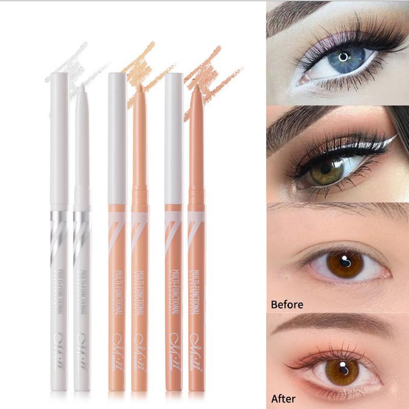 White Concealer Makeup Pen Can Rotate Under The Eyelids to Automatically Core out Eyeliner