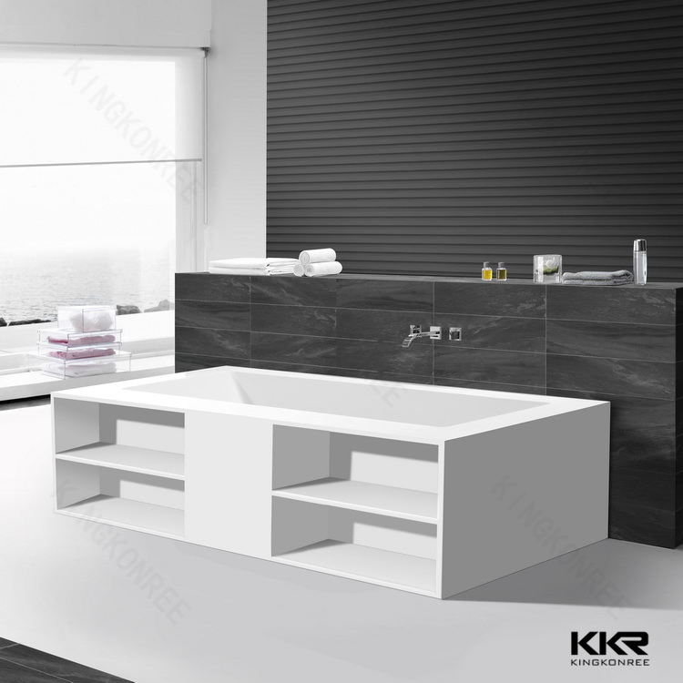 Квадратная переносная ванна из искусственного камня