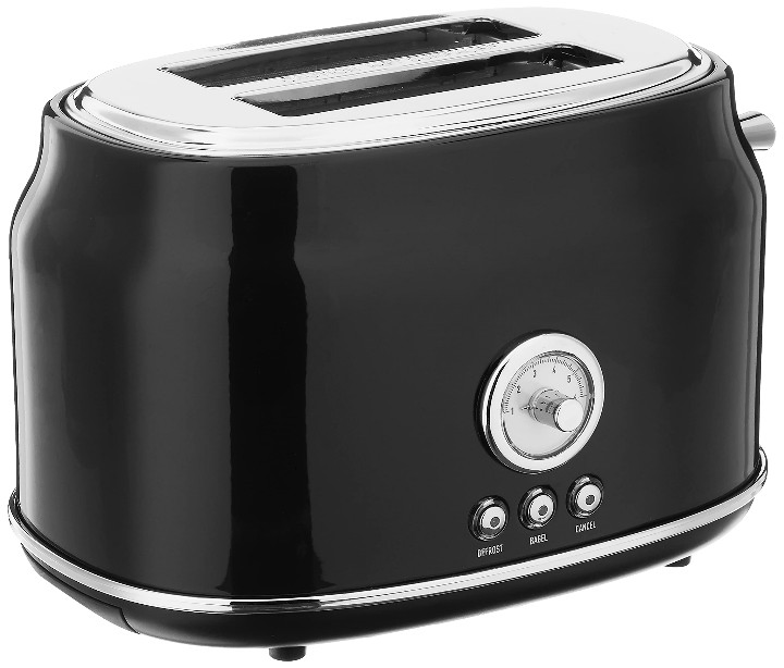 Fashionable 2 Slice Wide Slot for Bread Bagels 5 Adjustable Settings Toaster