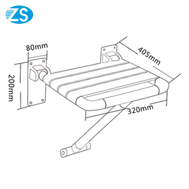 Stainless Steel Base Support Bathroom Chair
