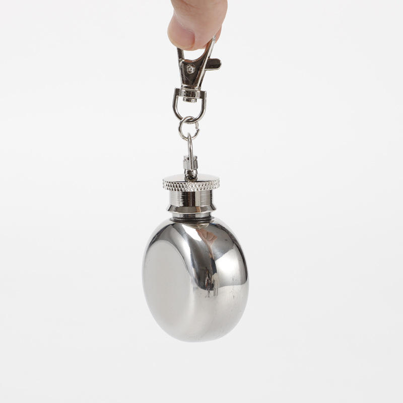 Portable Wine Bottle Stainless Steel Wine Bottle Mini Alcohol Bottle Portable Hip Flask Stainless Steel 1 Oz Hip Flask Keychain