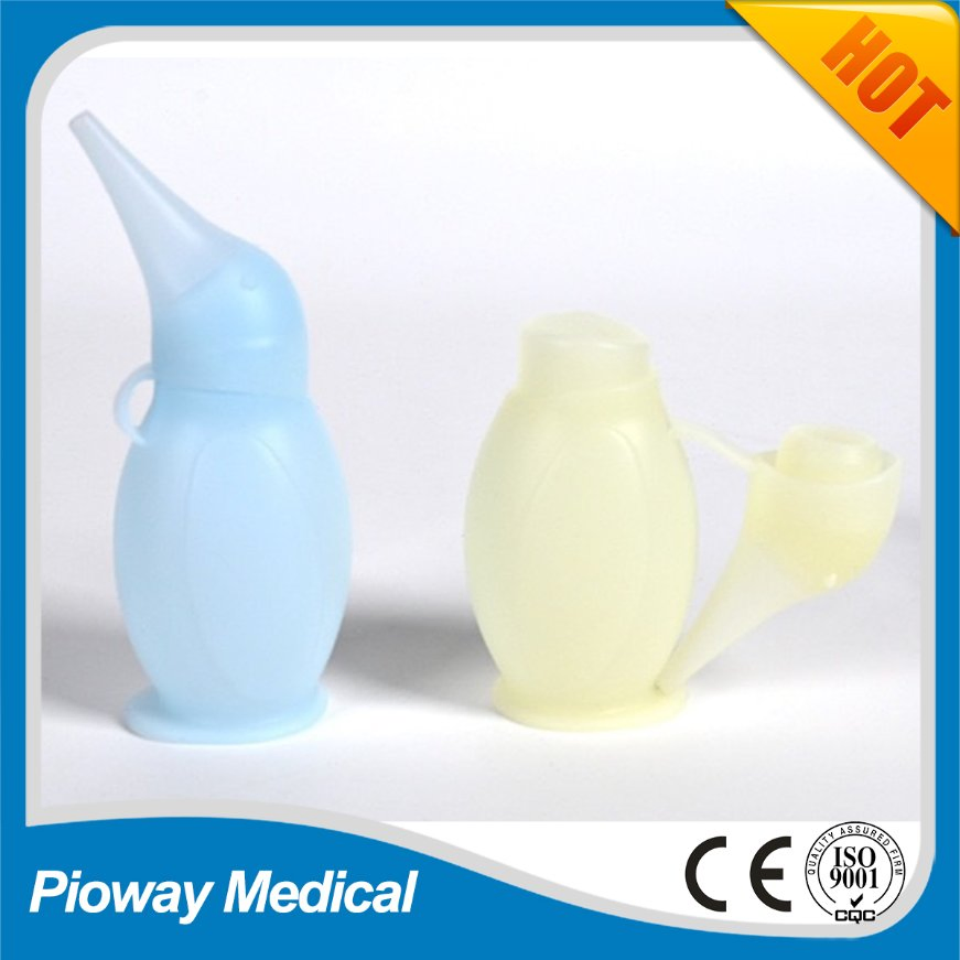 Soft Silicone Manual Nasal Aspirator in Cute Penguin Design