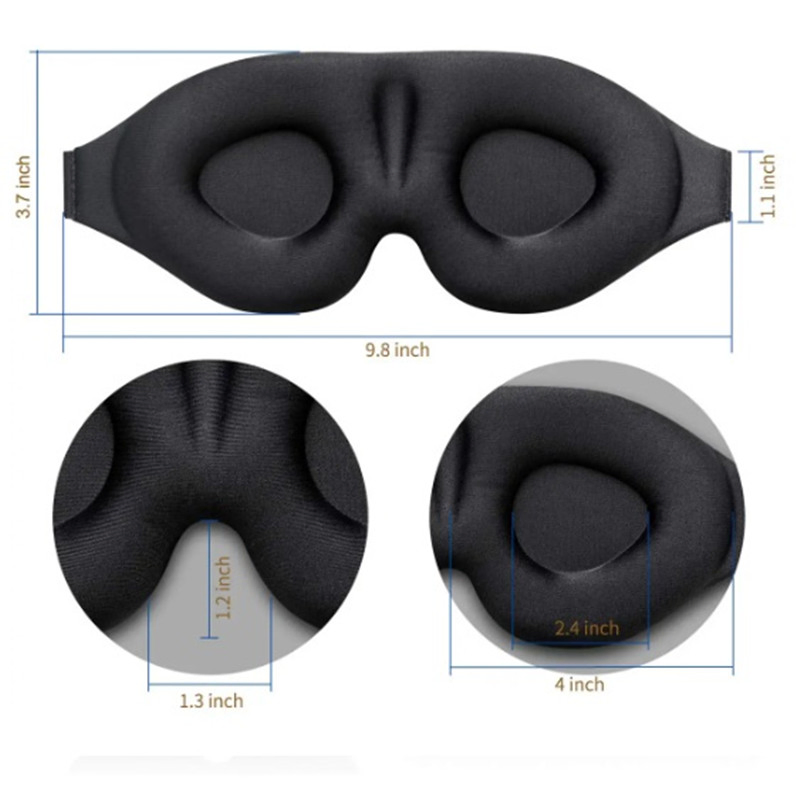 3D Contoured Cup Blindfold Eyemask Nightsleep Eye Cover Eyes Patches