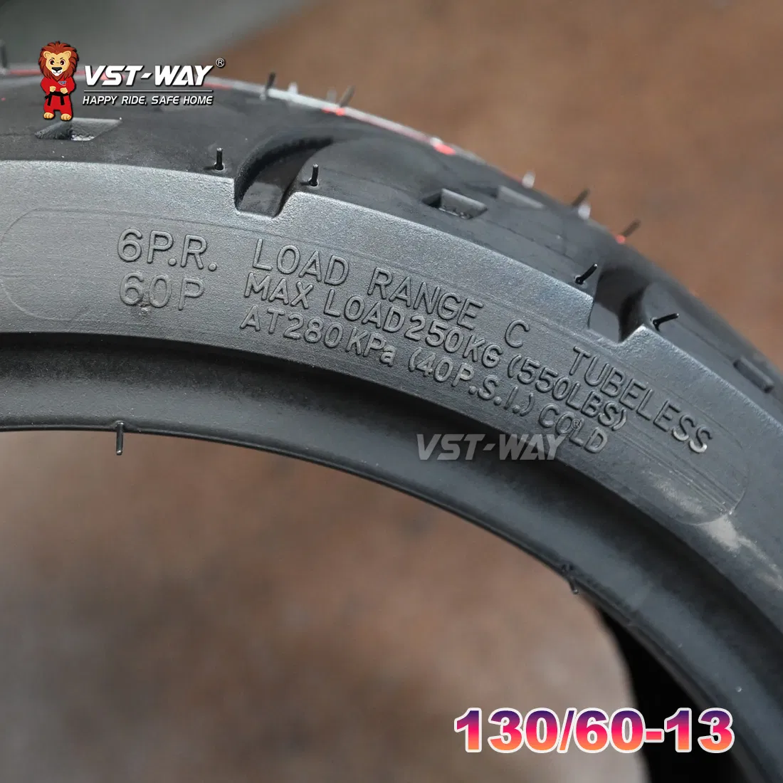 Шина мотоциклетная бескамерная внедорожная 130/60-13