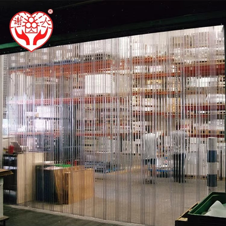 2mm 3mm Anti-Scratch Durable Clear Ribbed Replacement Plastic Curtain PVC for Warehouse