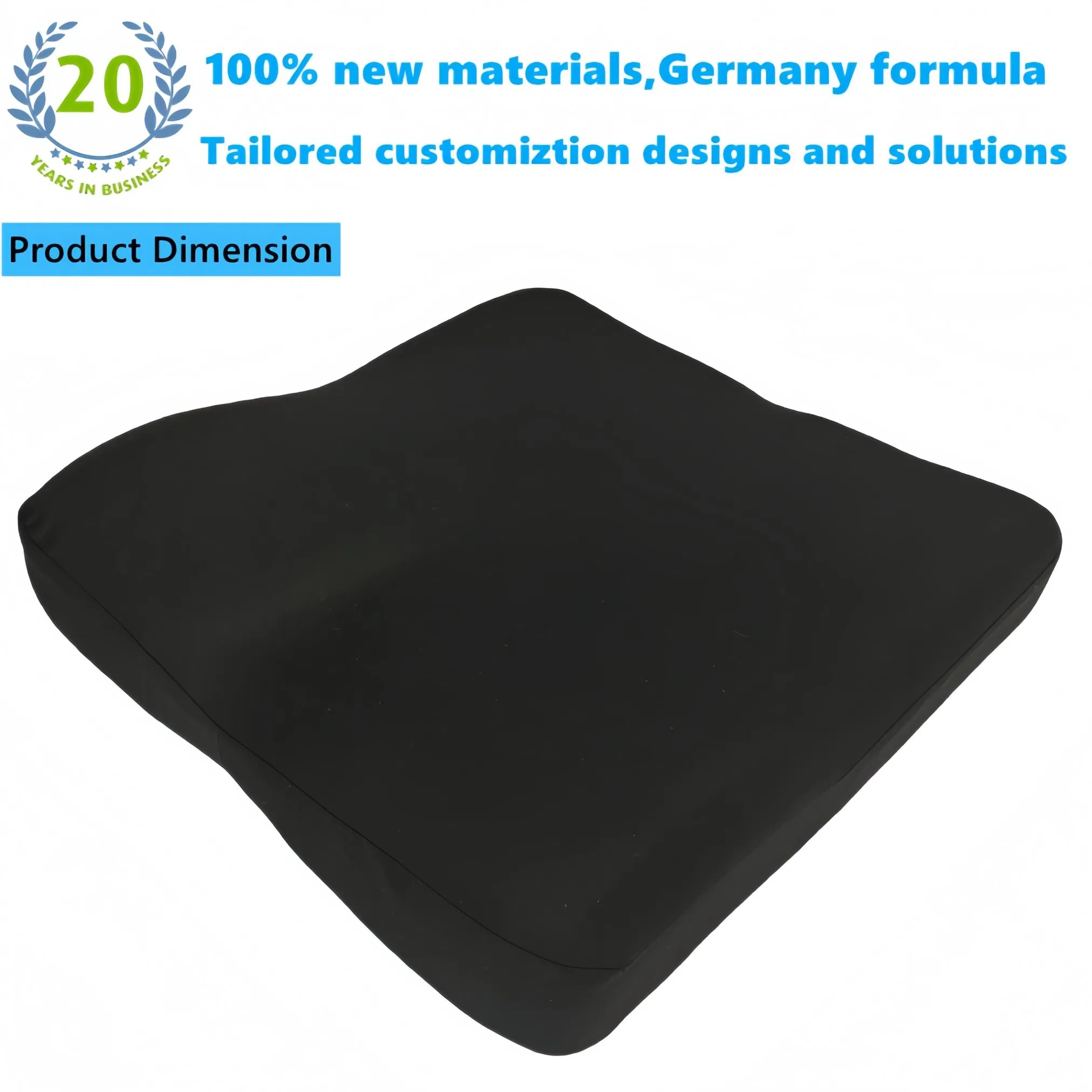 Customized Silicone Gel Pillow Coccyx Orthopedic Gel Memory Foam Cooling Elderly Wheelchair Seat Cushion
