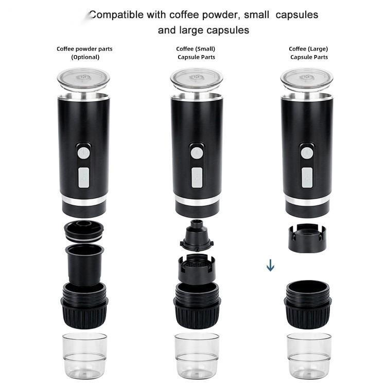 Portable Brew Barista Large Capacity Automatic Coffee Capsule Drip Travel Espresso Machine Heating USB Electric Coffee Maker