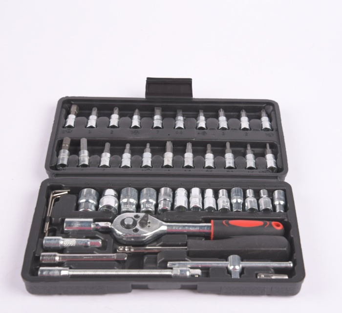 46-Piece Set Socket Wrench Repair Ratchet Screwdriver Tool