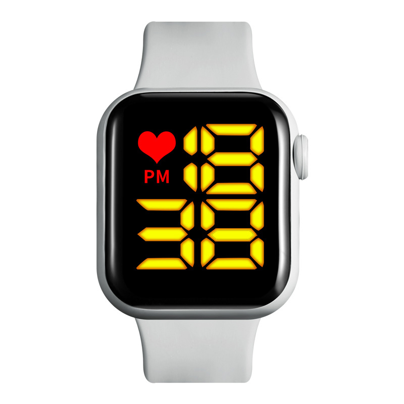 New Square Waterproof LED Electronic Watch for Male Female Students