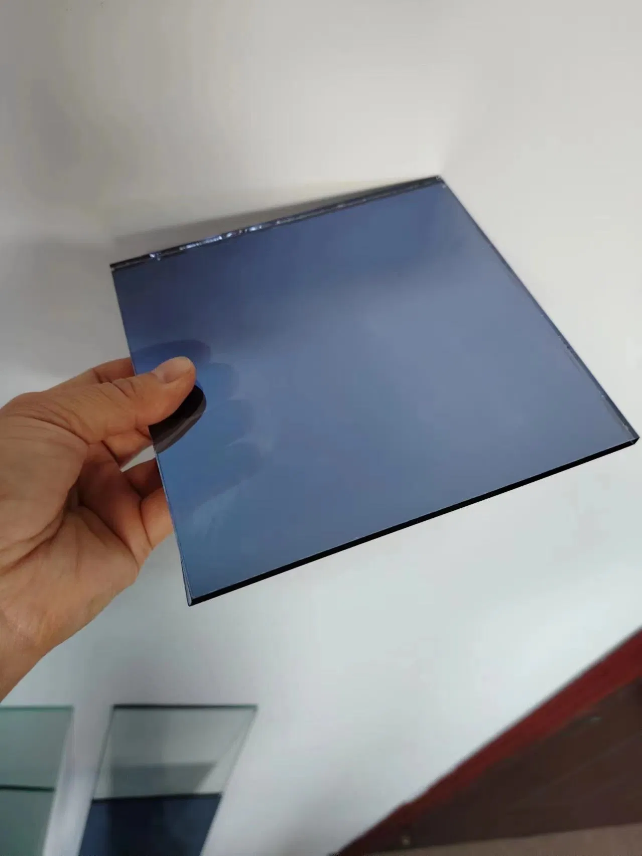 China Factory Custom Big Size Dark Blue Dark Green Glass for Curtain Wall