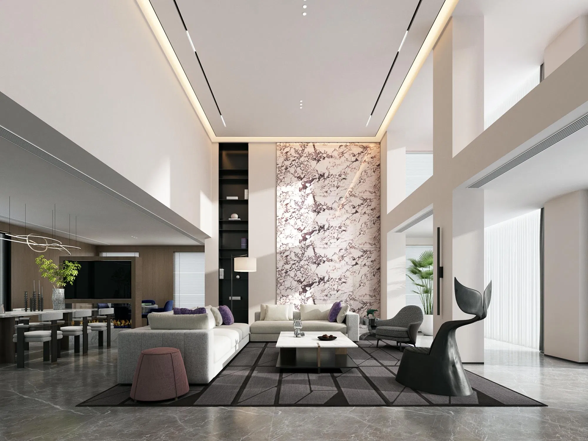 Bulgari Purple Polished Indoor Worktop Outdoor Porcelain Floor Wall Sintered Stone Slab