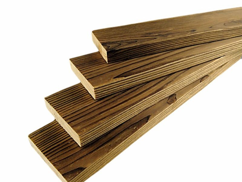 Coated Burned Carbonized Wood Paulownia Board for Wall Shelf Floating Shelves