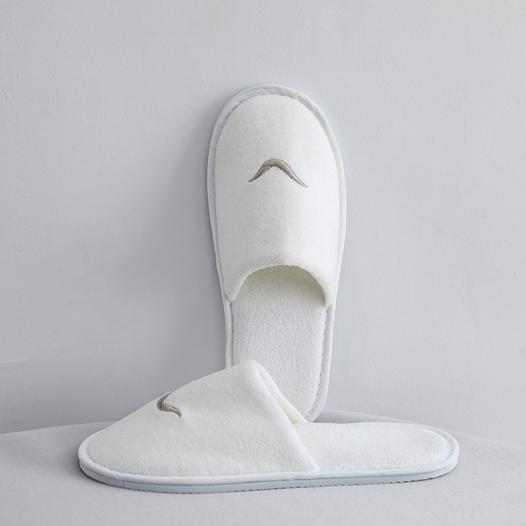 High Quality Hotel Printing Logo Terry Fabric Slipper Wholesale