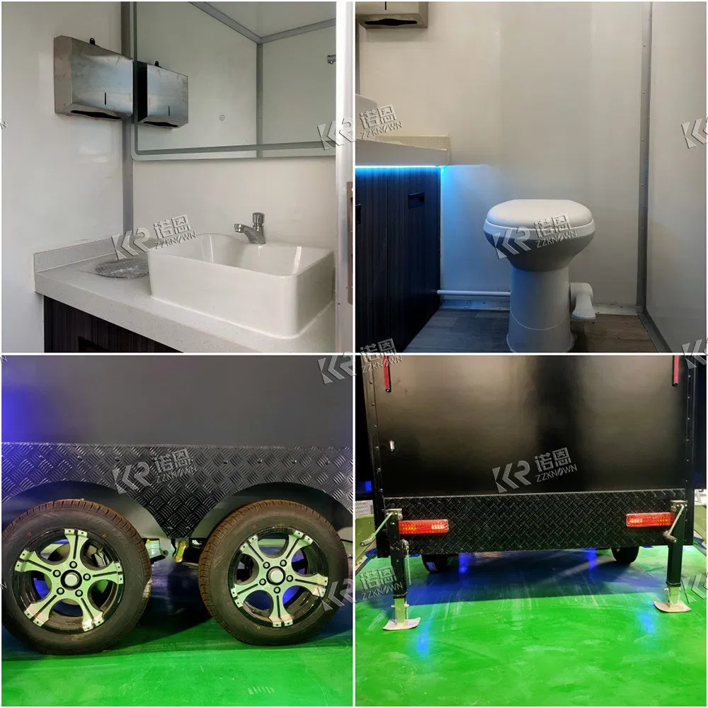 Europe Standard Portable Toilet Trailer Shower Rooms Outdoor Camping Mobile Toilet Trailer Luxury Restroom Trailer