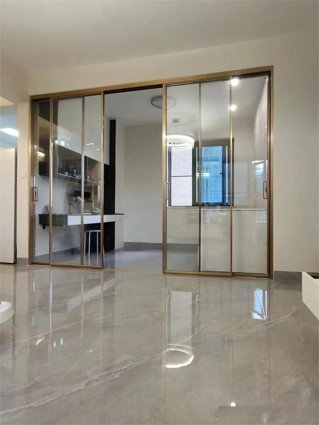 Yimu Wholesale Hot Sale Aluminum Interior Sliding Glass Door