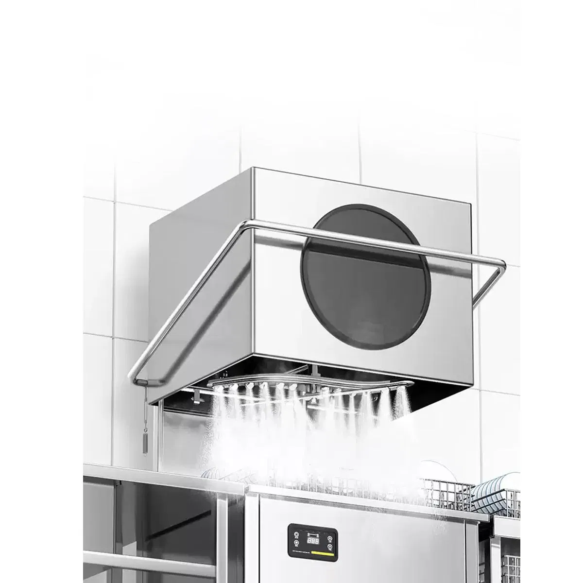 Sliver Front-Open Cafes Commercial Reliable Freestanding Heavy-Duty Dishwasher Anti-Flooding Leak Protection D-Wa-1
