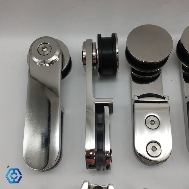 Chrome Stainless Steel 180 Degree bathroom Sliding Shower Door Fitting