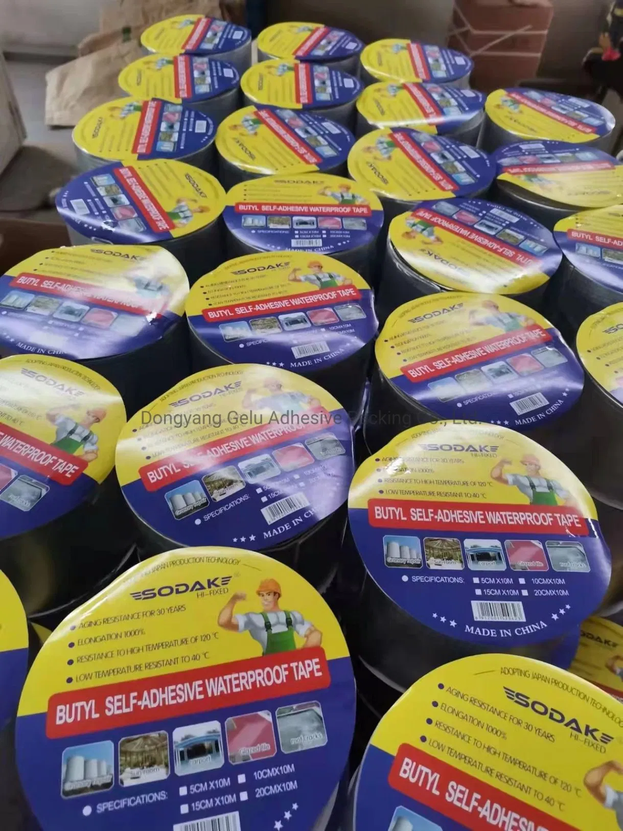 Roof Repair Sealant Tape Butyl Waterproof Butyl Sealing Aluminum Roll Butyl Rubber Tape