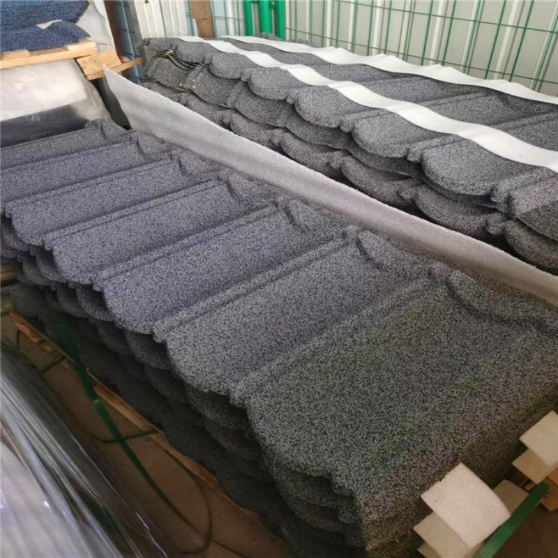 Corrosion Resistant Stone Tile Weathering Color Galvanized Metal Roofing Material