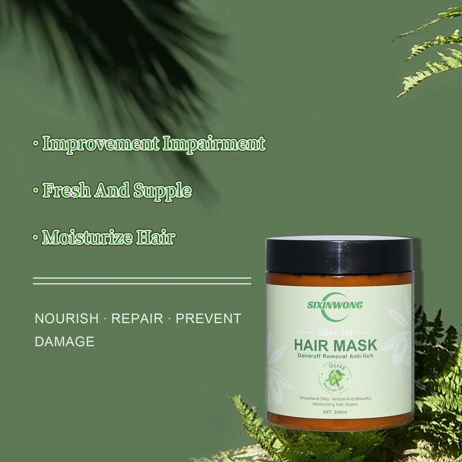 Beauty Cosmetics Olive Oil Moisturizing Hair Easily Absorbs Repairs Dryness Hair Mask