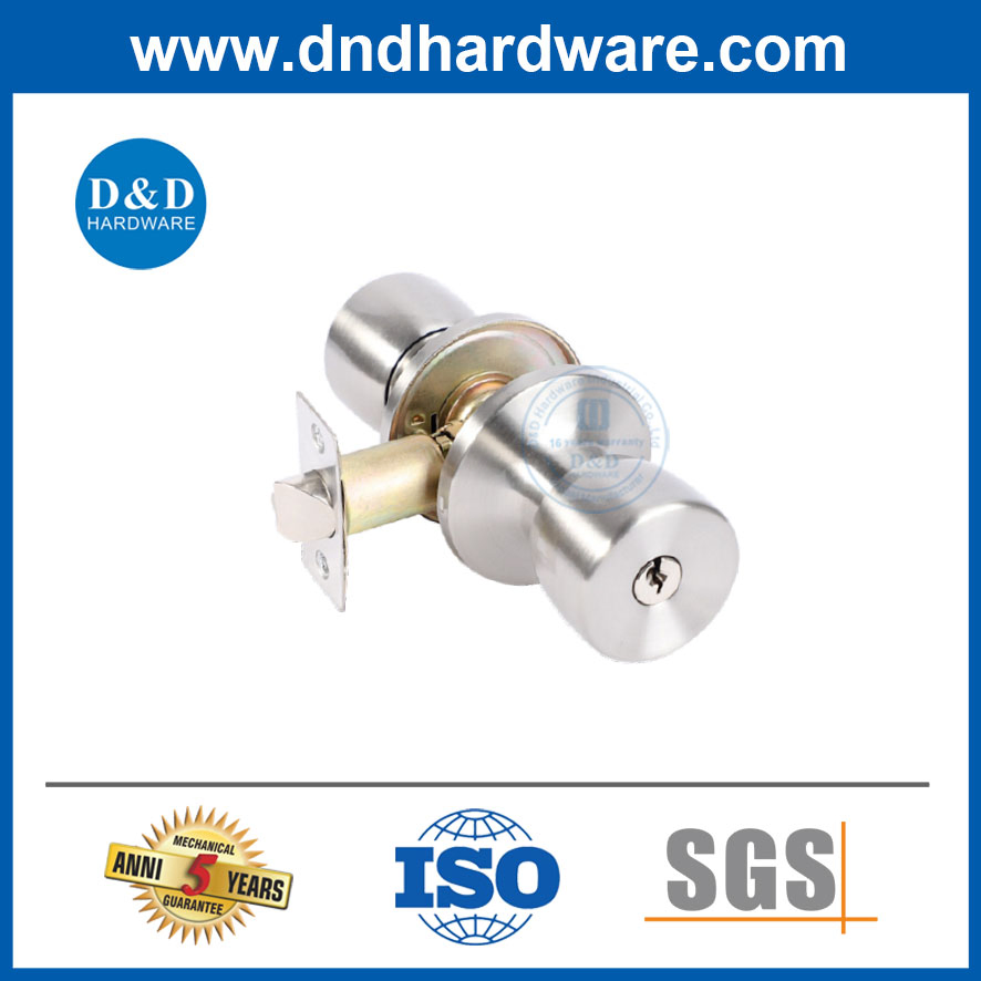Architectural Hardware Stainless Steel 304 Internal Door Handle Lock Tubular Knob Lockset