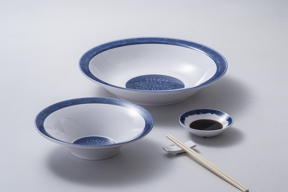 White Bowl Melamine Noodle Bowl Trumpet Bowl Customization Bowl